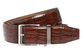 Brown Crocodile 40mm Strap - Luxury Belt.