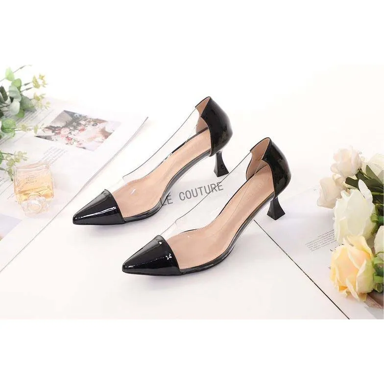 Casual Pointed Toe Short Heel Sandals