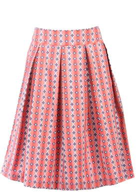 Circus Graphic Circle Flare Skirt.