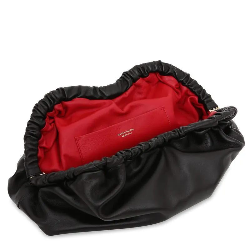 Cloud Clutch Lambskin, Black/Red