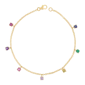 Colorful Gem Bracelet Droplet