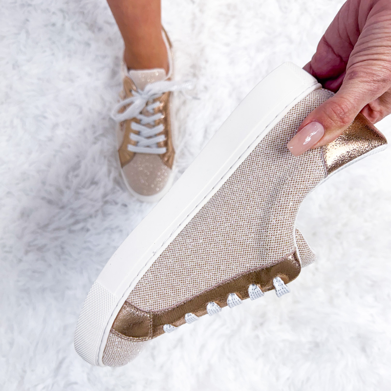 Corky's Rose Gold Sparkling Sneaker