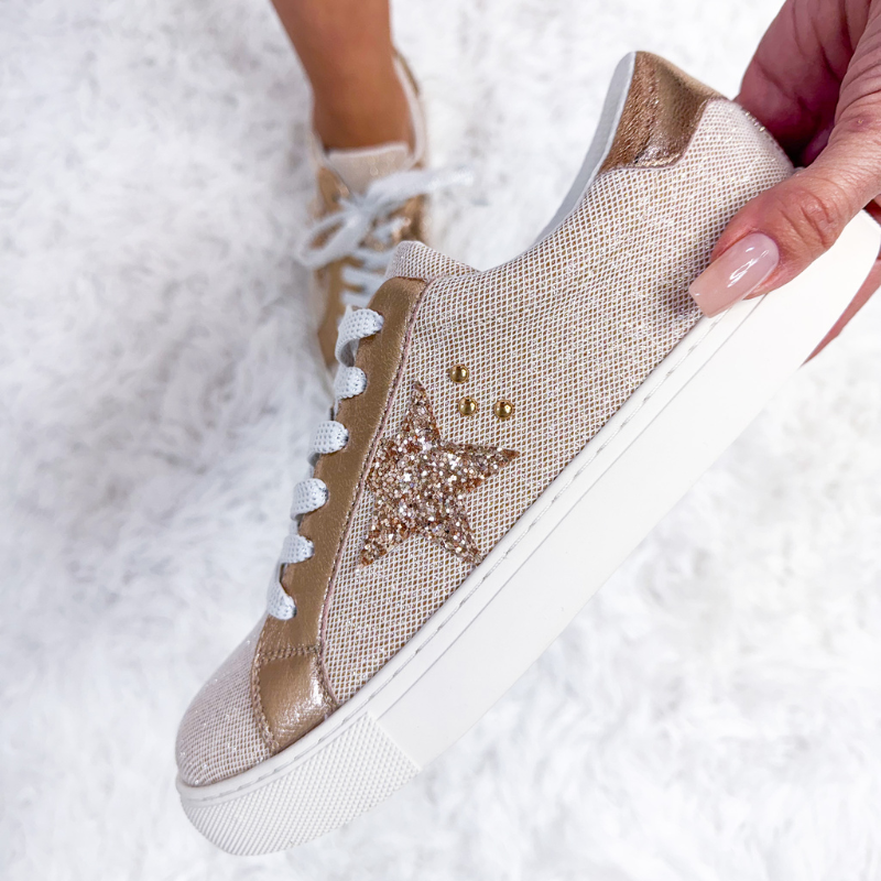 Corky's Rose Gold Sparkling Sneaker