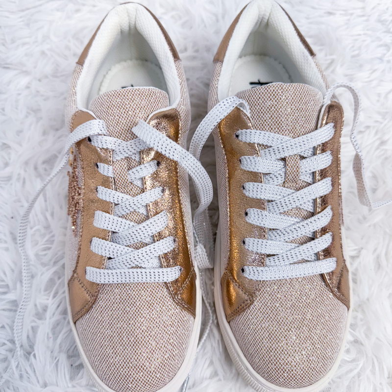 Corky's Rose Gold Sparkling Sneaker