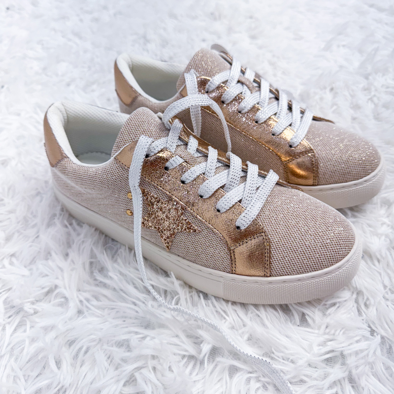 Corky's Rose Gold Sparkling Sneaker