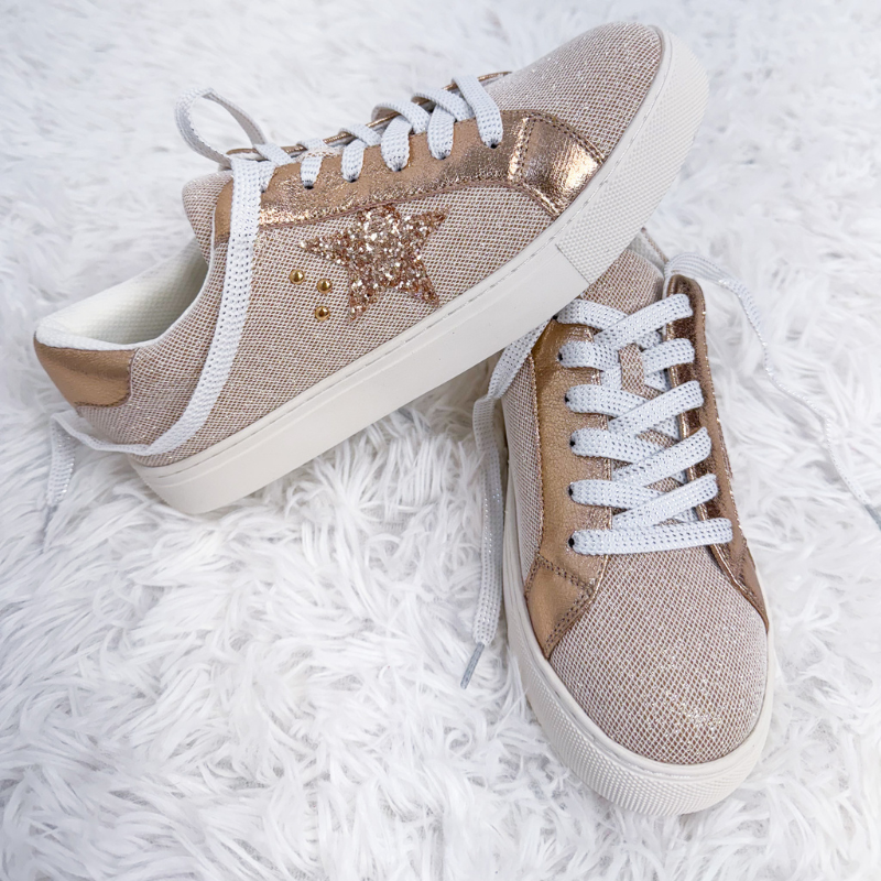 Corky's Rose Gold Sparkling Sneaker