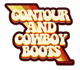 Cowboy Boots Sticker with Contour