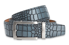 Crocodile Grey Dress Belt with 38mm Strap