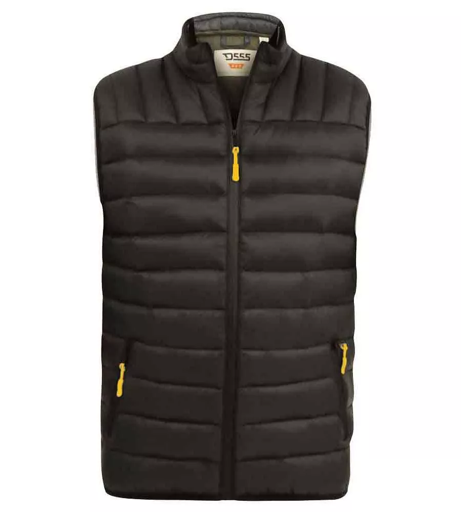 Big Men's Black Puffer Vest with Khaki Lining - WICKHAM 2