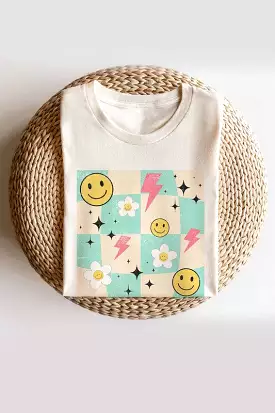 daisy smiley checker t-shirt