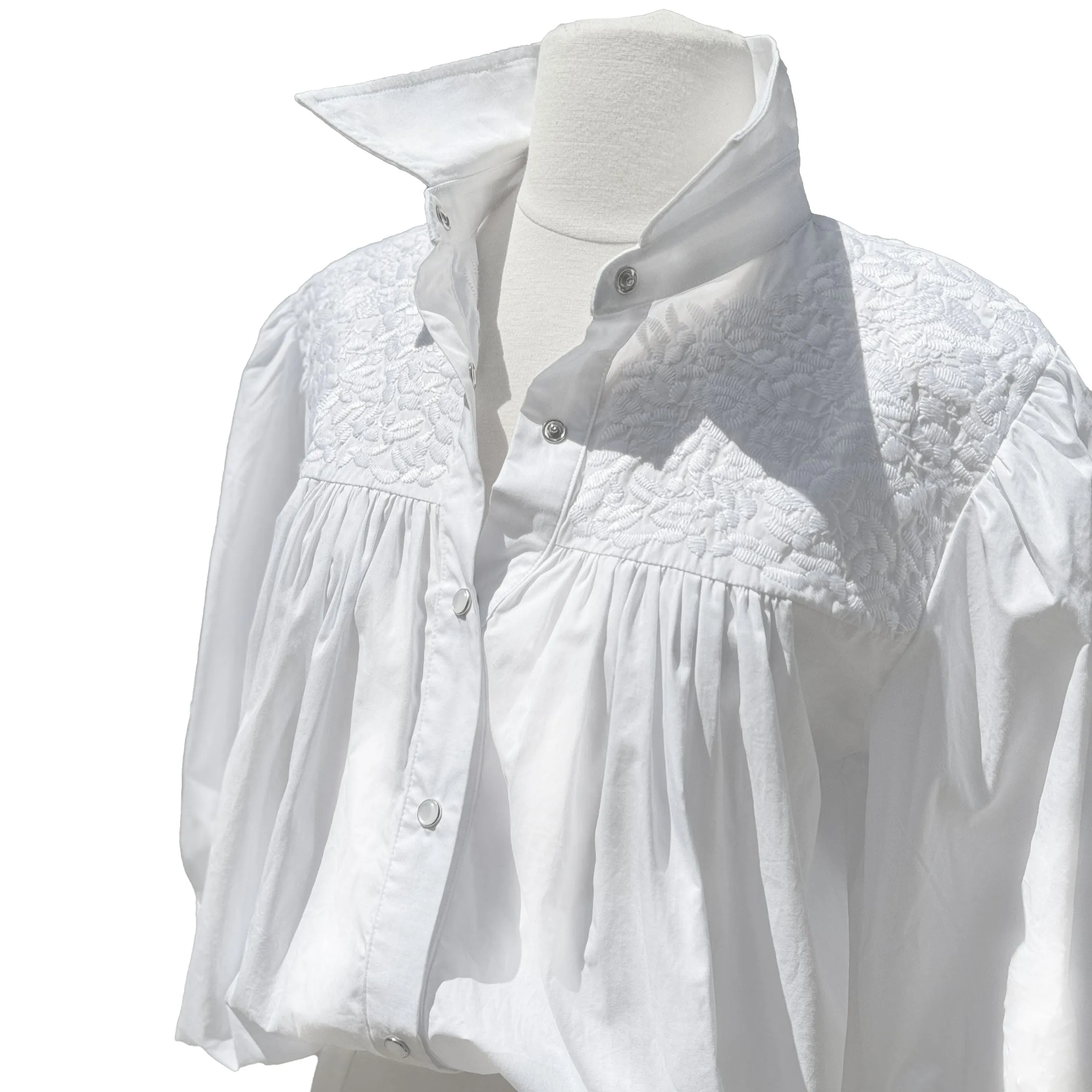 Double White Cowgirl Blouse Pre-Order- Shipping Early September