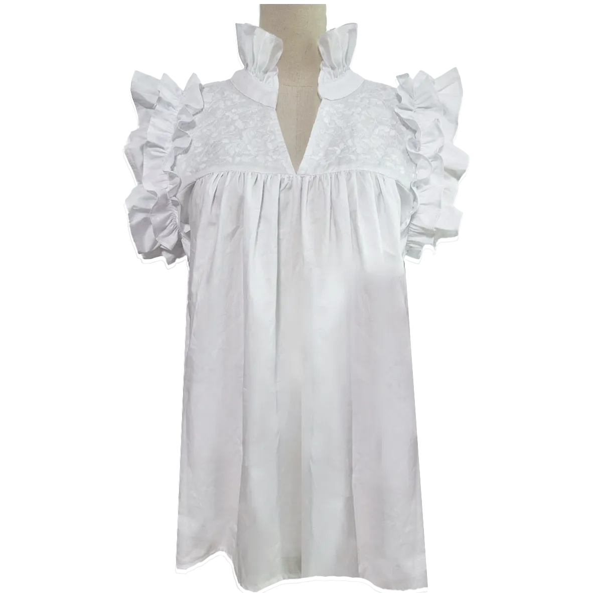 Double White Hummingbird Blouse Pre-Order | Late August Ship Date