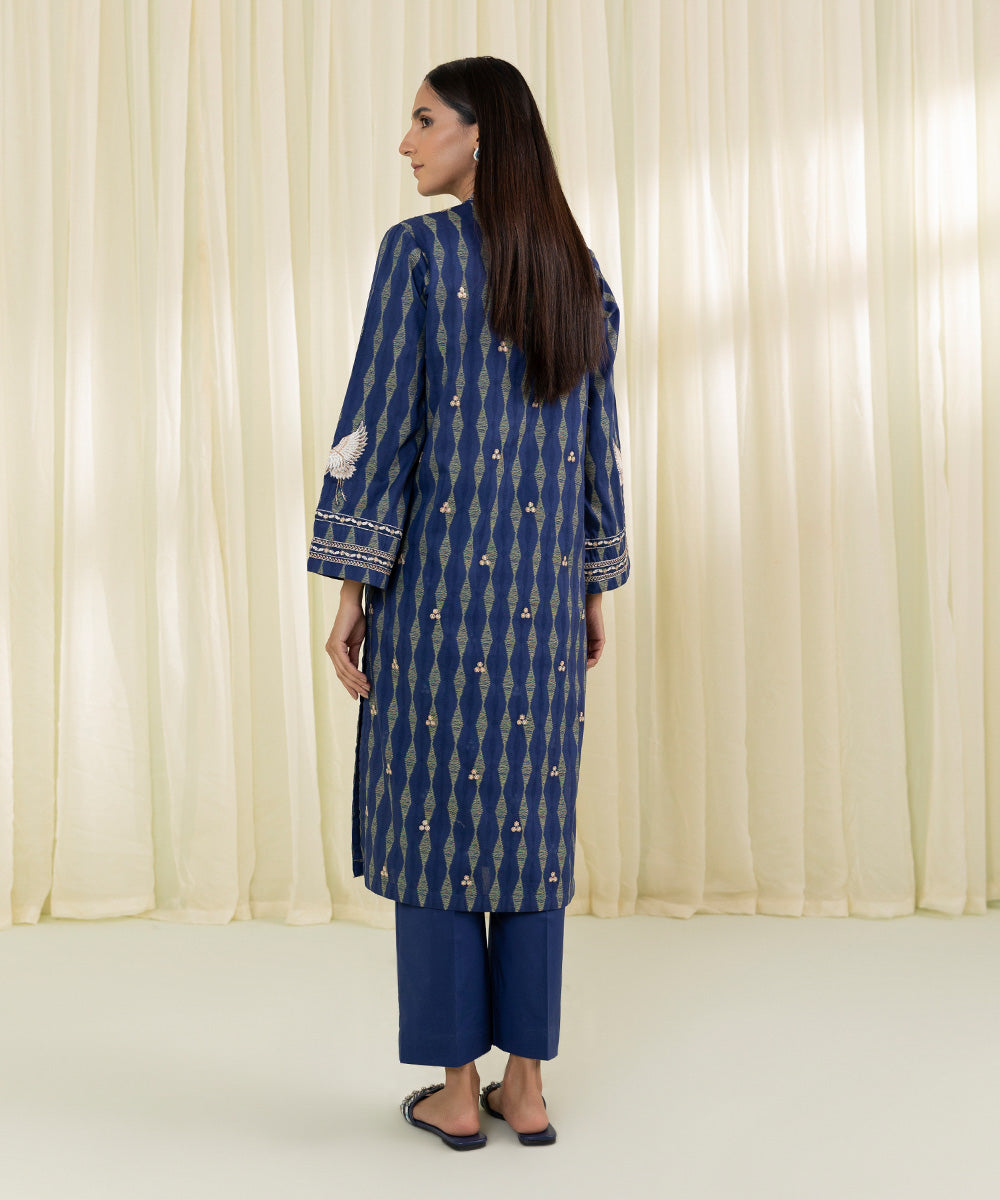 Embroidered Jacquard 2-Piece Suit