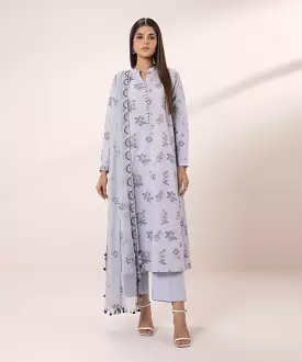 Embroidered Jacquard Suit - 3 Piece