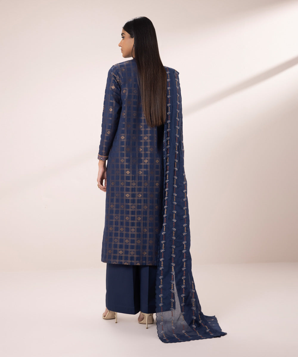 Embroidered Jacquard Suit 3 Piece