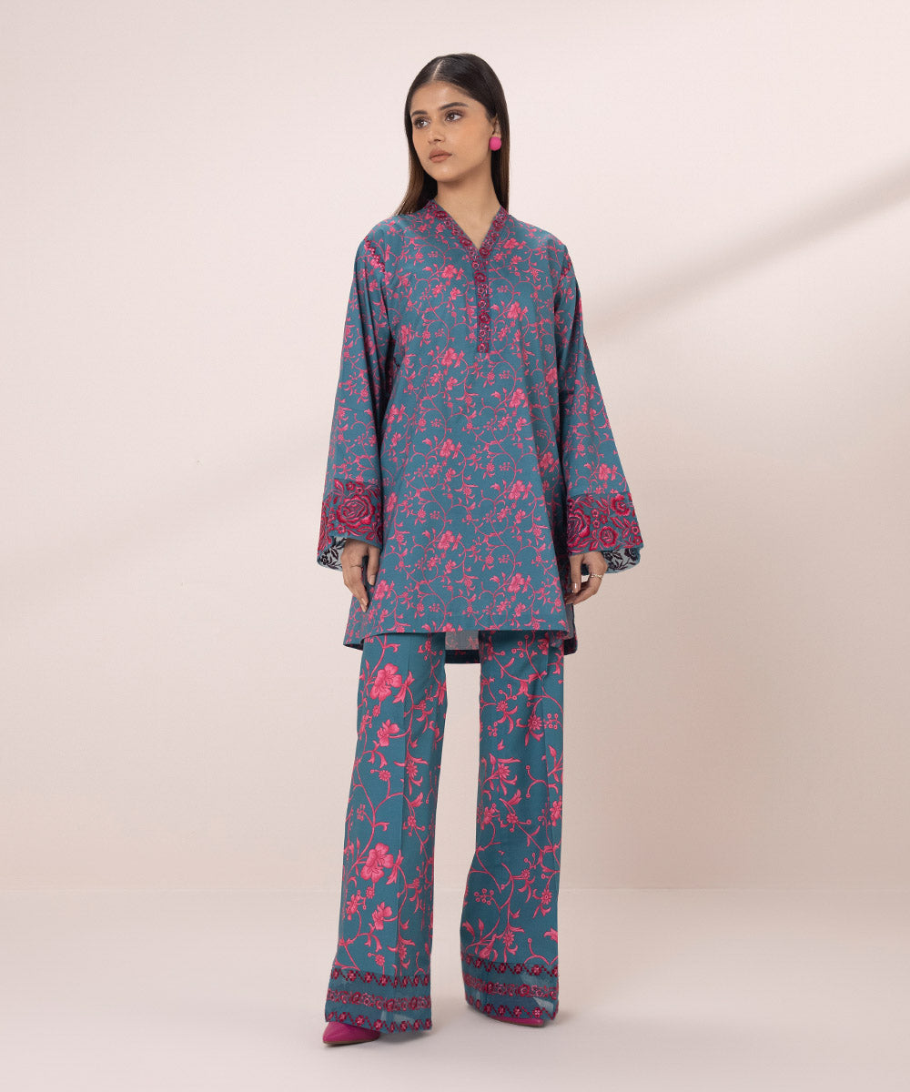 Embroidered Lawn Suit - 2 Piece