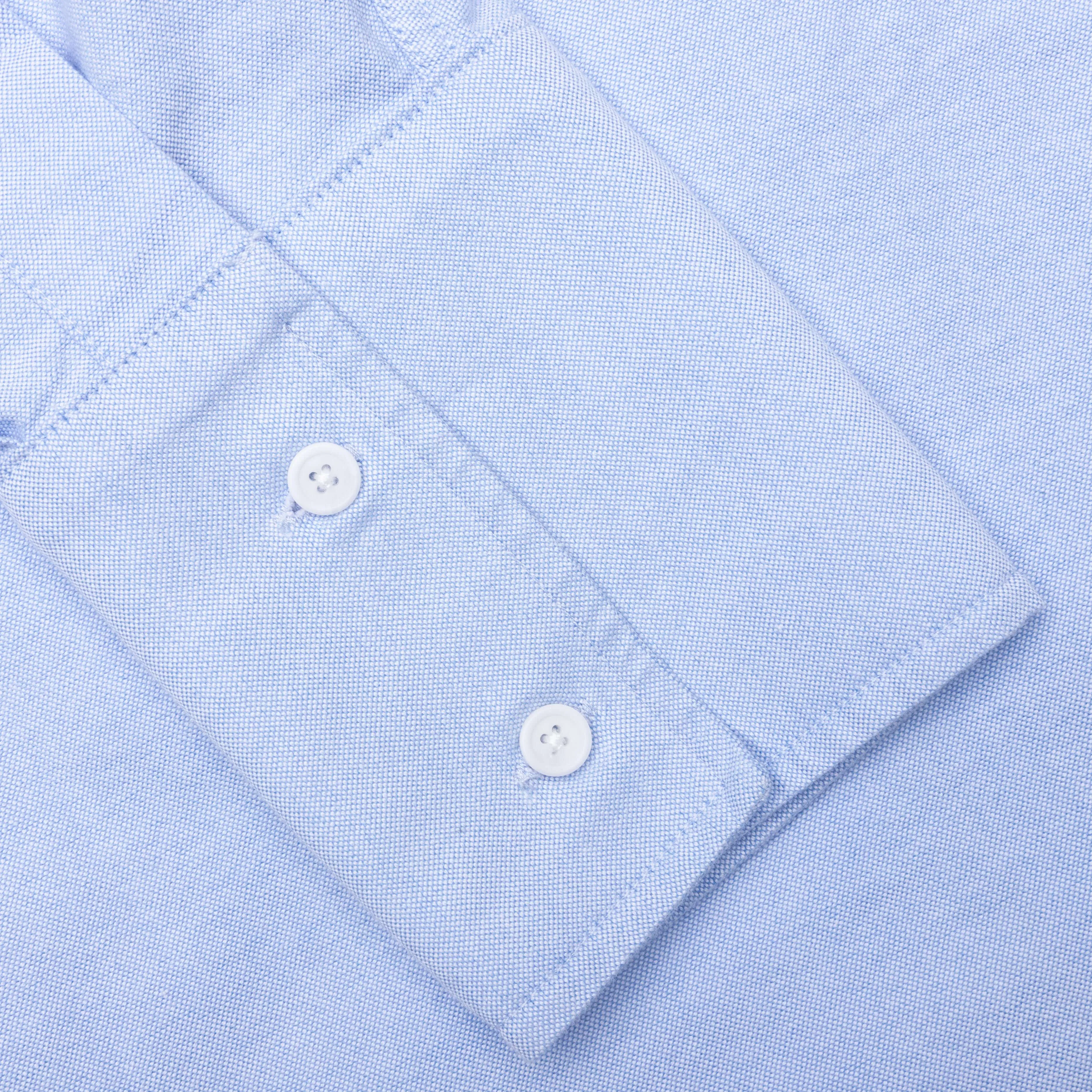 Enamel Button Oversized Shirt - Light Blue: Shop Now