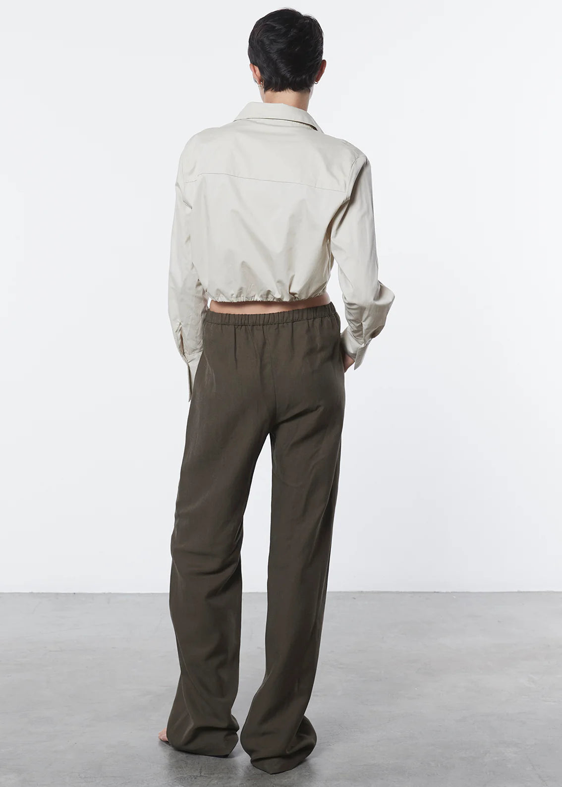 Enza Costa Clay Shirt with Cotton Drawcord.