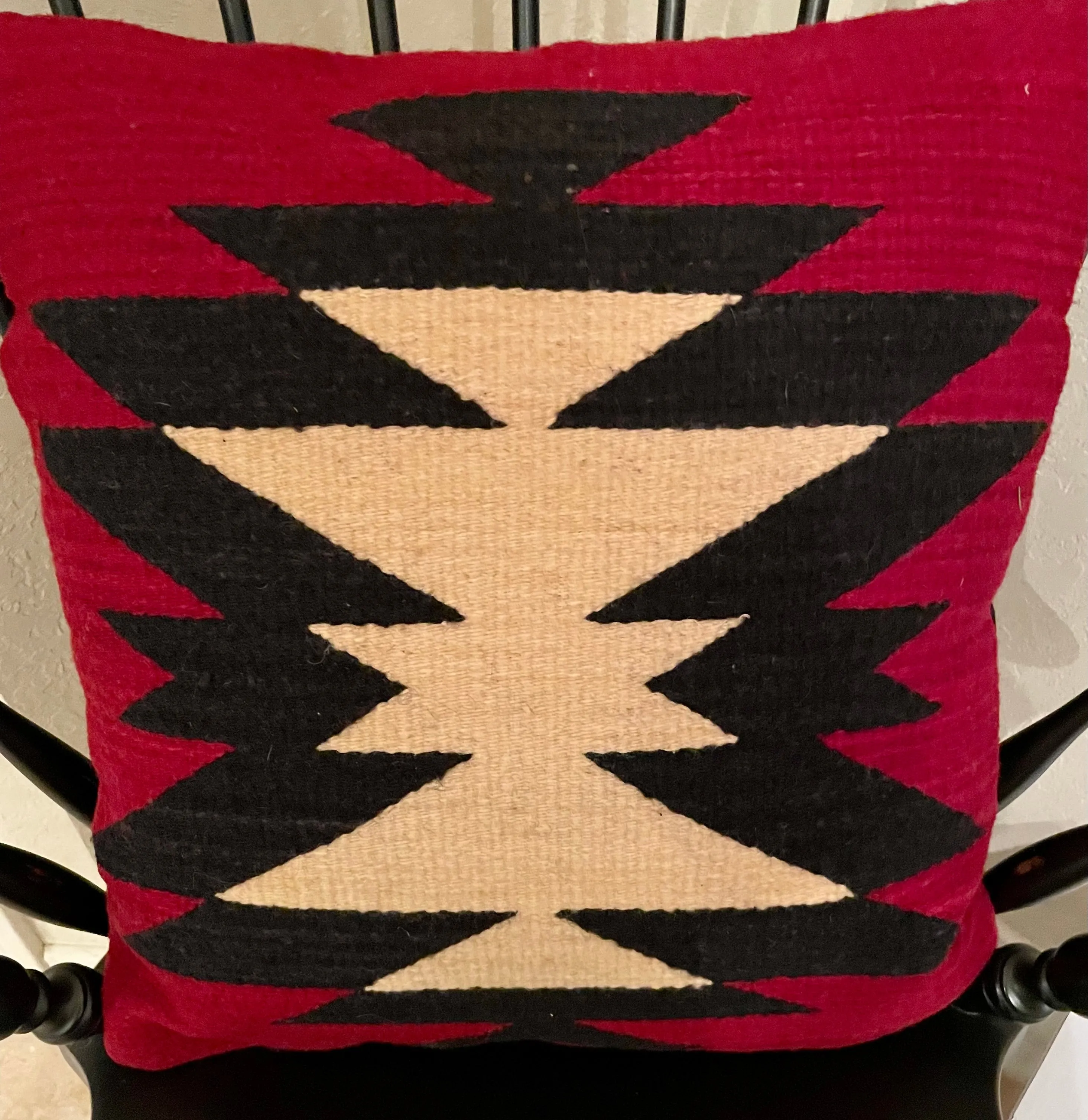 Escalante Red/Black Aztec Wool Pillow - Shop Now