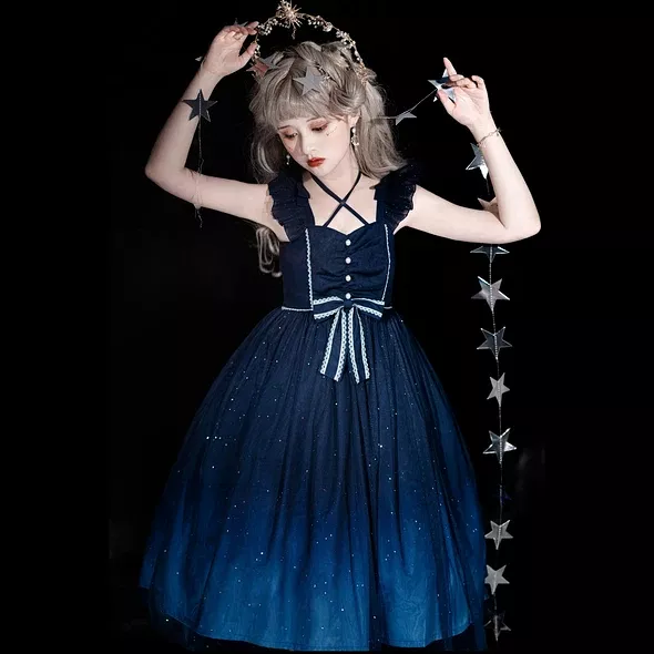 Fairy Starry Dress, AD210170, Shimmery Evening Gown