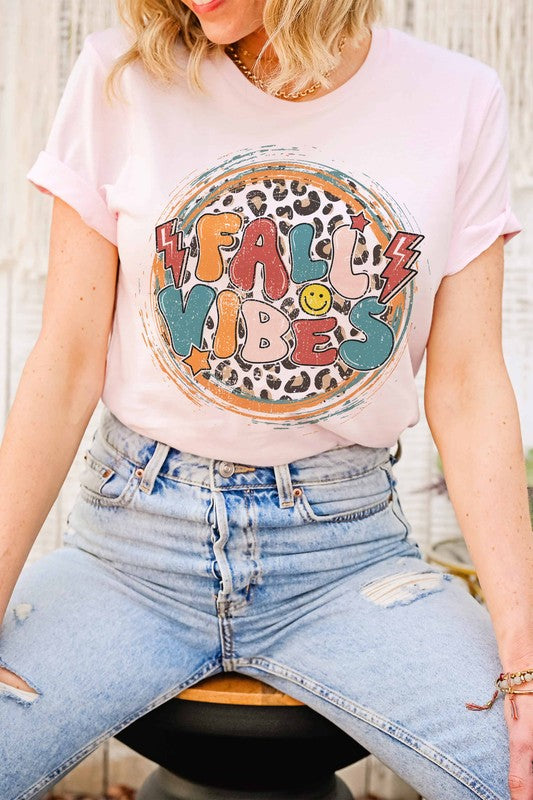 Fall leopard graphic tee