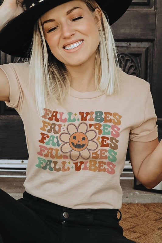 FALL THEMED FLORAL PLUS SIZE T-SHIRT