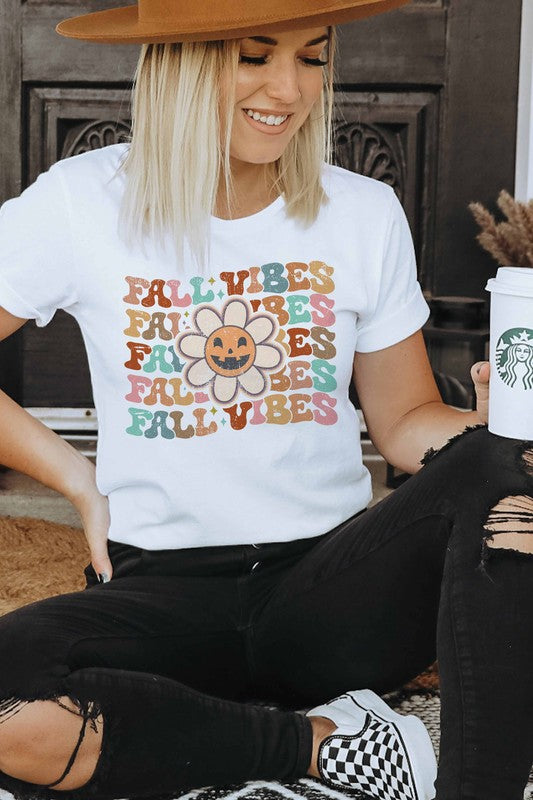 FALL THEMED FLORAL PLUS SIZE T-SHIRT