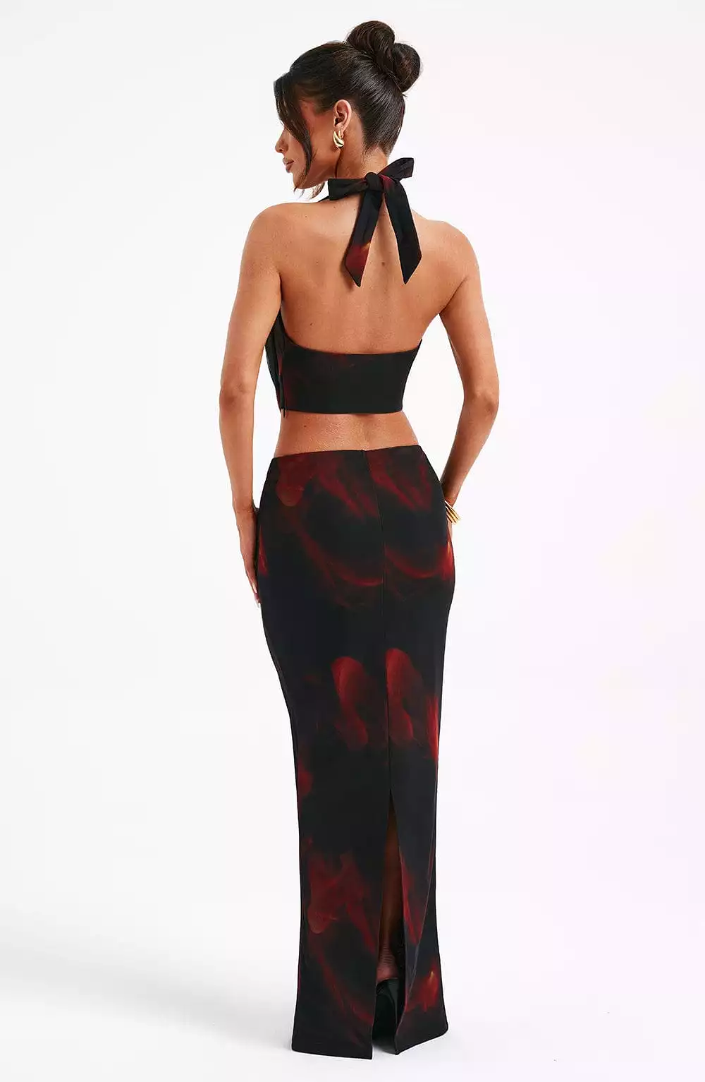 Fire Print Maxi Skirt - Chrishelle - Buy Now