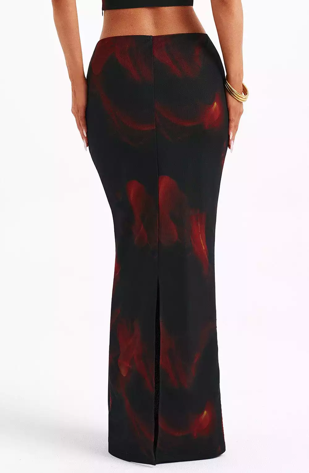 Fire Print Maxi Skirt - Chrishelle - Buy Now