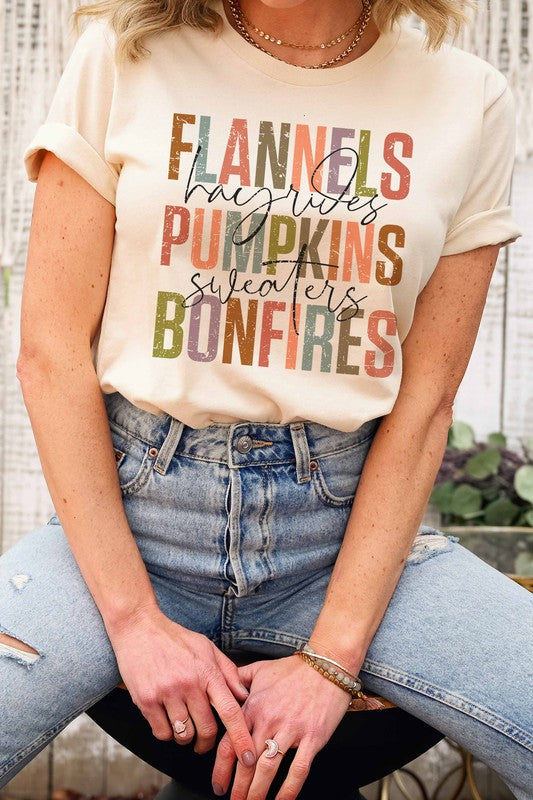 Flannel pumpkin bonfire shirt