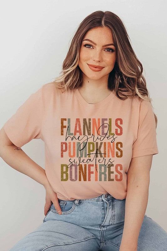 Flannel pumpkin bonfire shirt