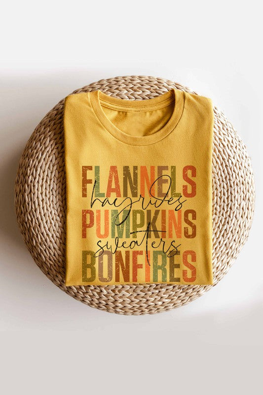 Flannel pumpkin bonfire shirt