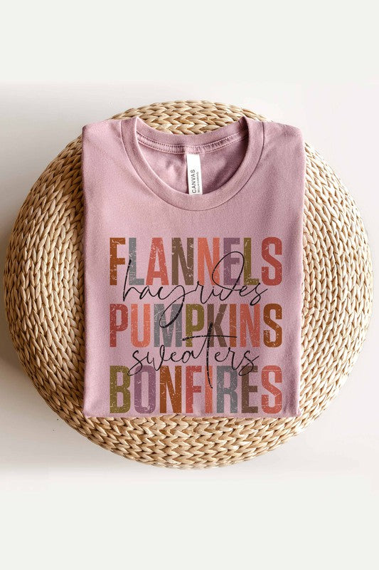 Flannel pumpkin bonfire shirt