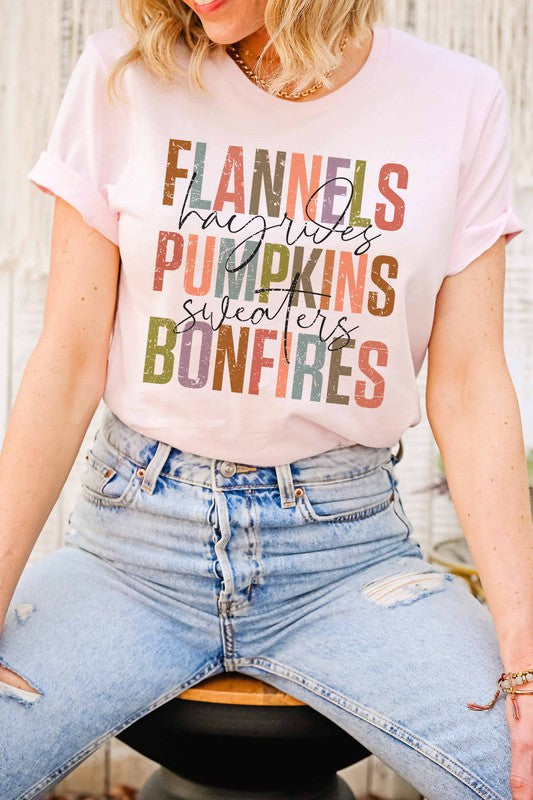 Flannel pumpkin bonfire shirt