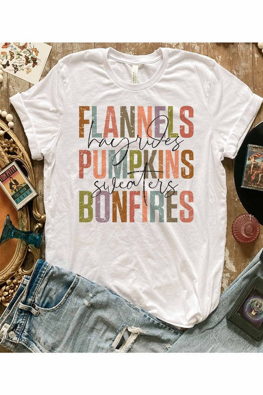 Flannel pumpkin bonfire shirt