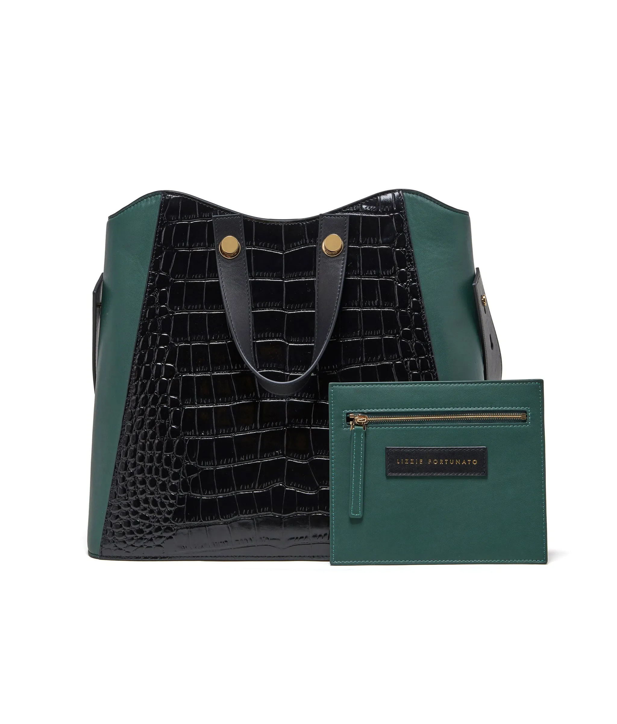 Friday Shopper Tote In Black Croc