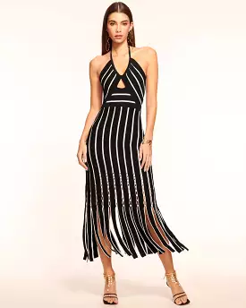 Fringe Knit Midi Dress