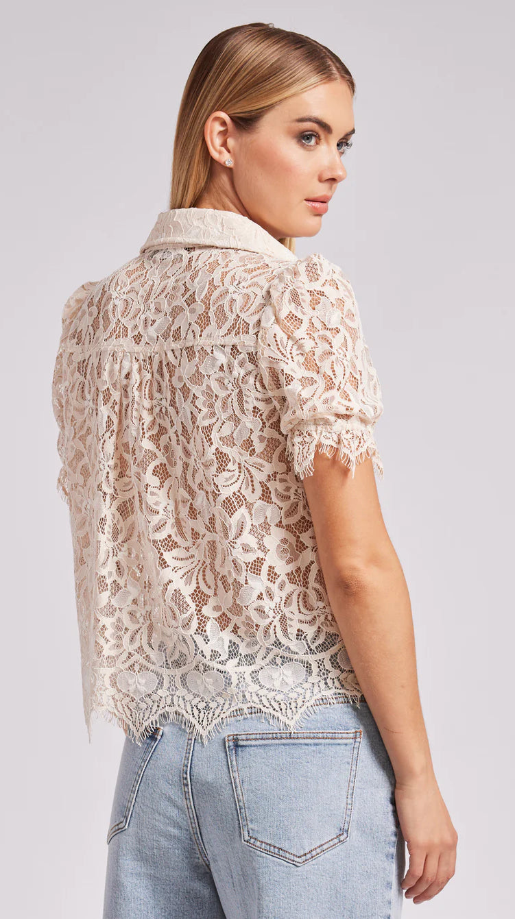 Generation Love Mina Lace Shirt French Beige