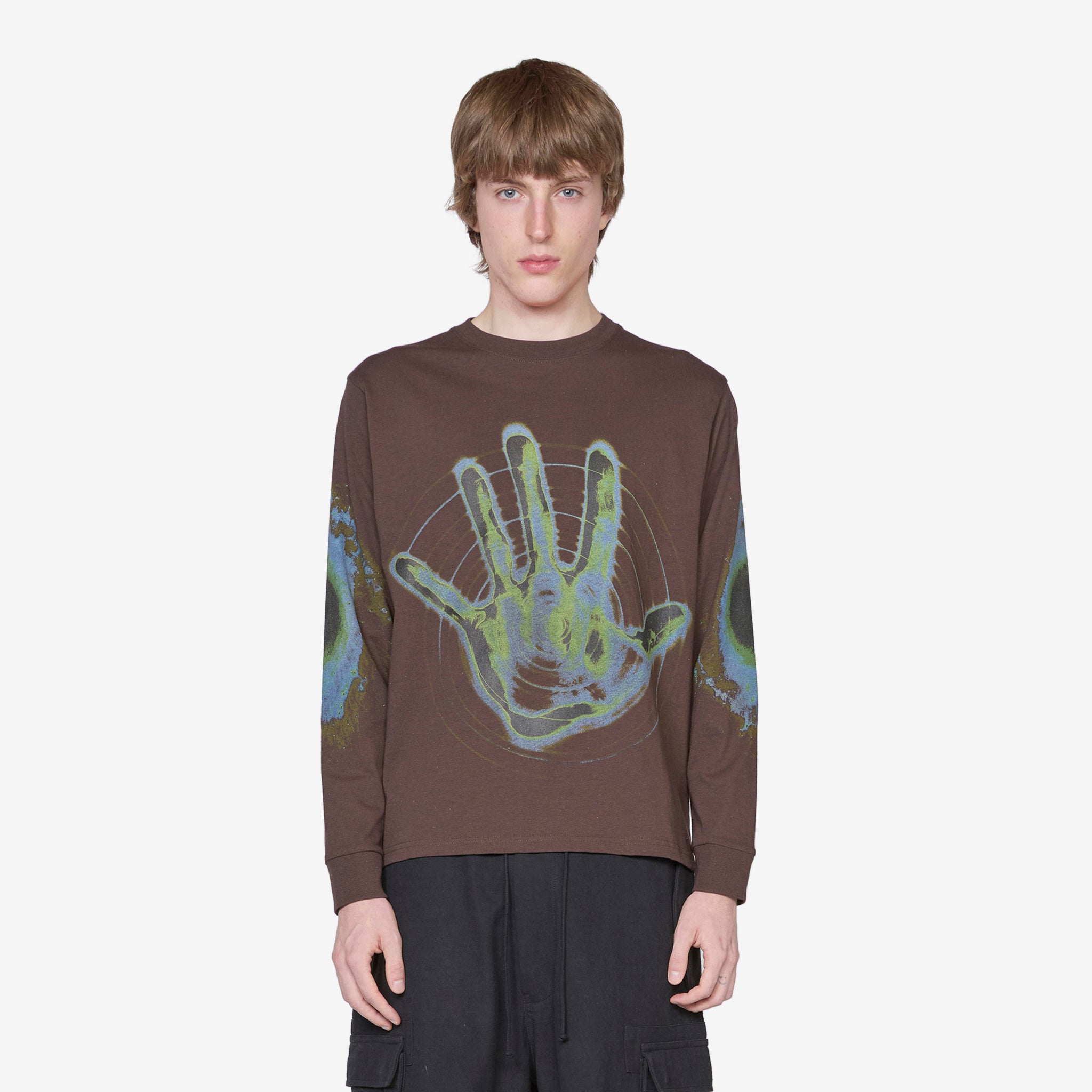 Gentle Longsleeve T-Shirt in Chocolate Brown