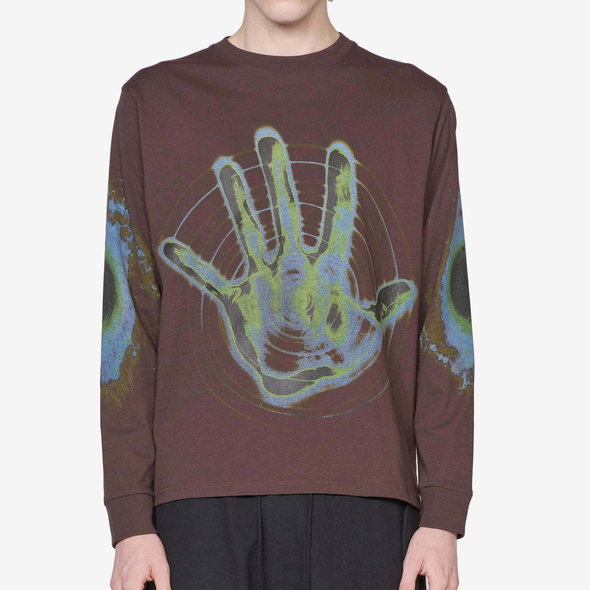 Gentle Longsleeve T-Shirt in Chocolate Brown