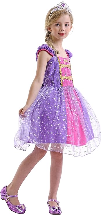 Girls Princess Rapunzel Costume Dress