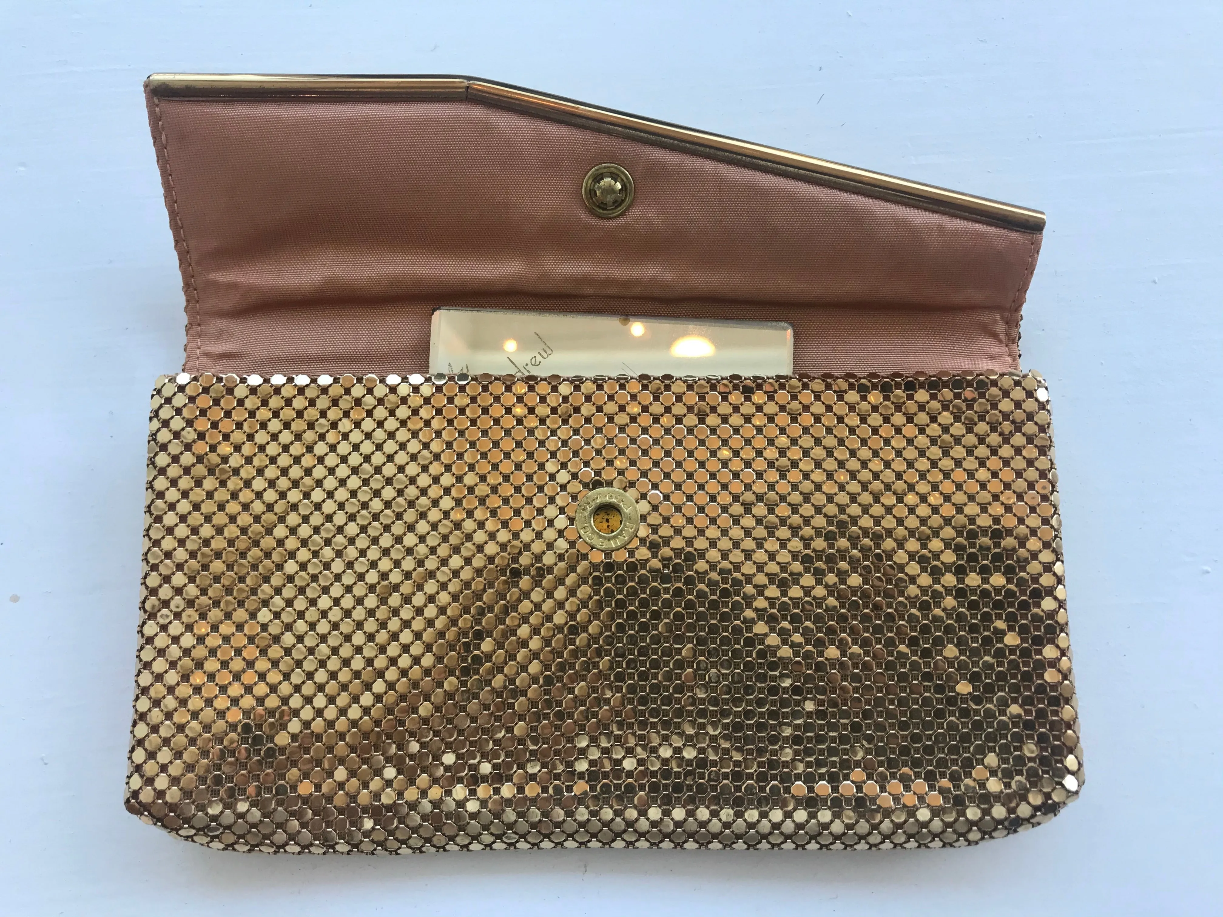 Gold Mesh Clutch - Vintage Style