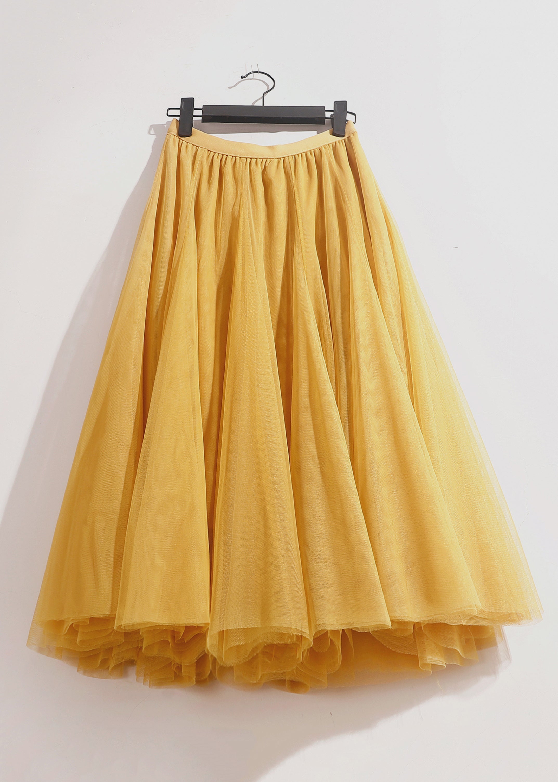 Grey Elastic Waist Tulle Skirts