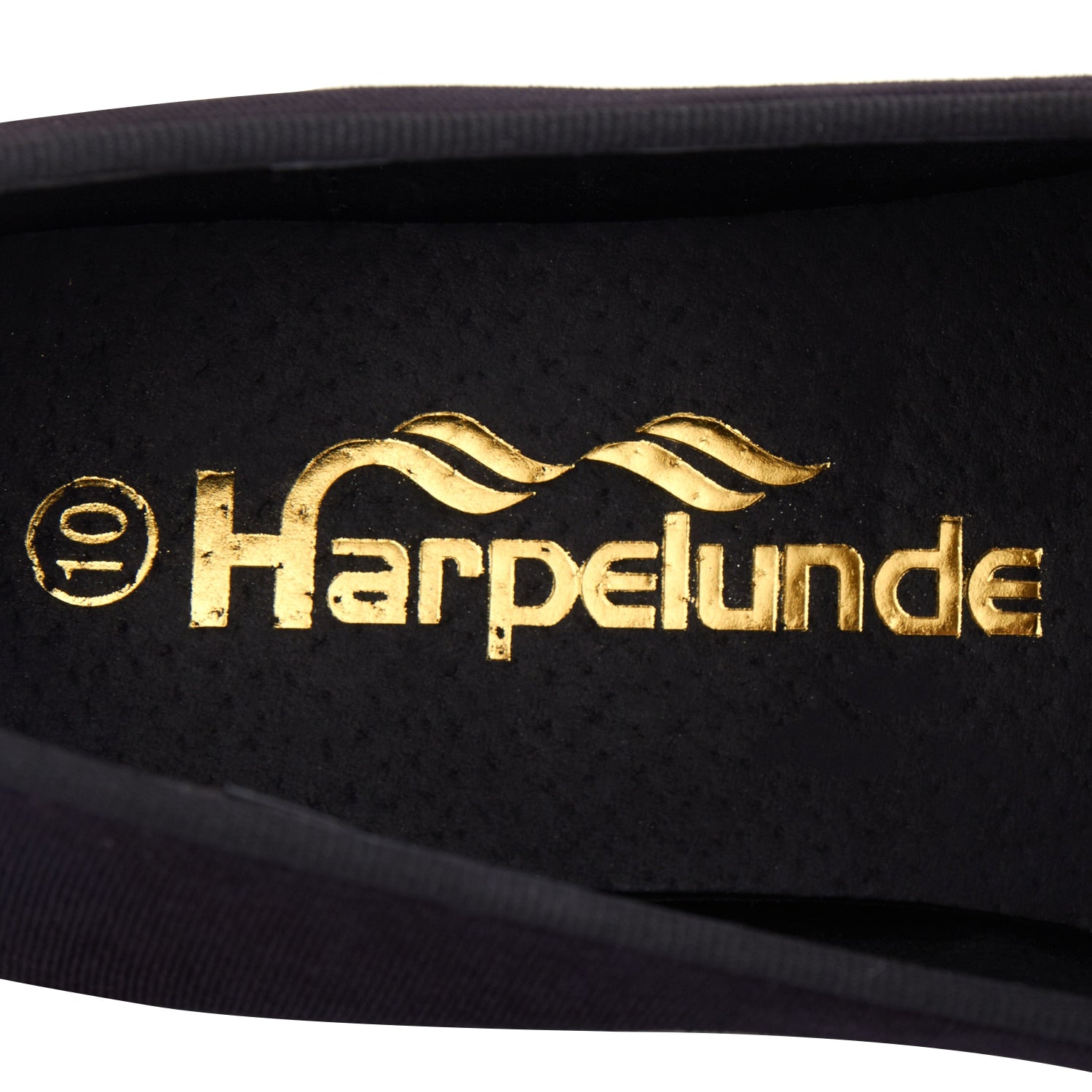 Harpelunde Men's Gold Plate Velvet Loafers - Handmade Slippers