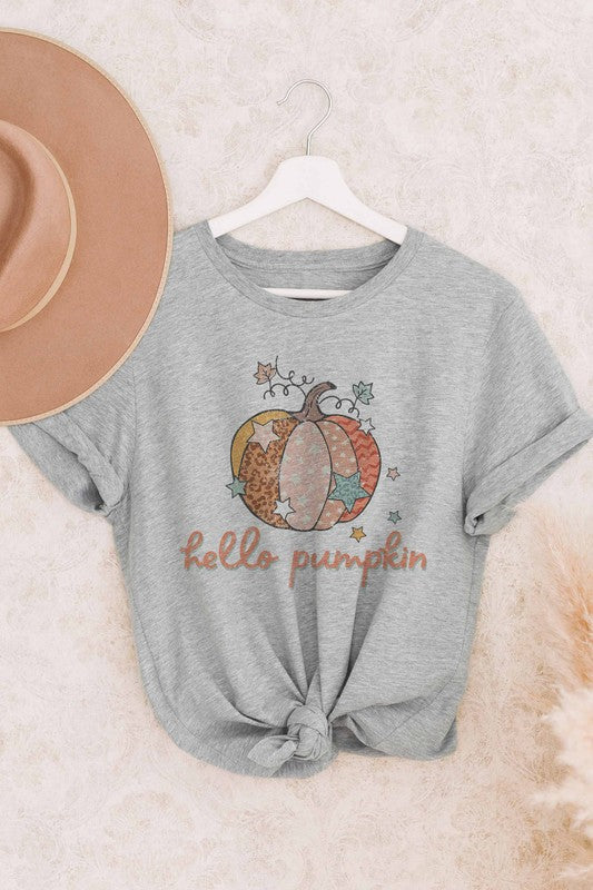 hello plus size pumpkin t-shirt graphic