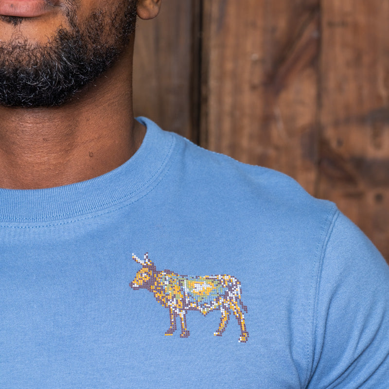 High-Square Nguni Crew Neck Tee Periwinkle - Shop Now!