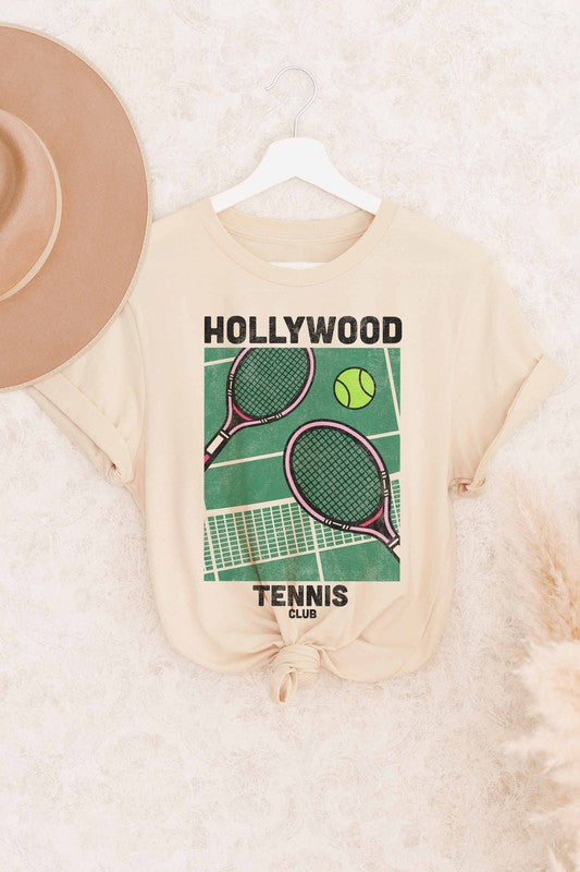 Hollywood Tennis Club Graphic Tee Plus Size - Best Deals