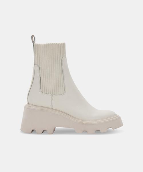 Hoven Ivory Leather Boot