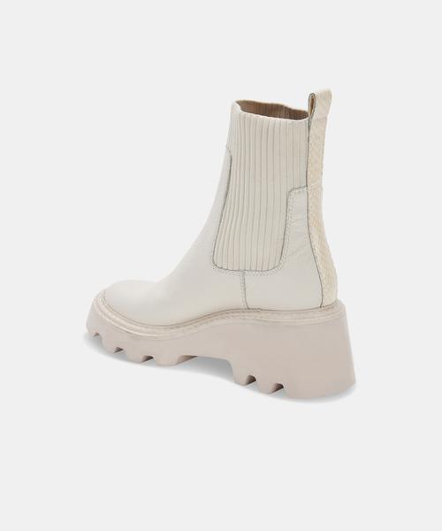 Hoven Ivory Leather Boot