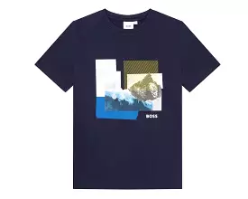 Hugo Boss Junior Cotton T-Shirt Navy